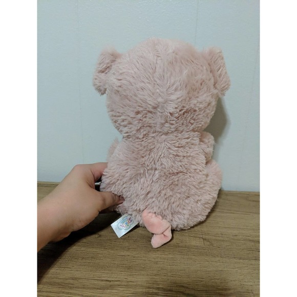 Spark Create Imagine 10" Pink Pig Rattle Corduroy Ears and Paws Soft Plush - Picture 3 of 3